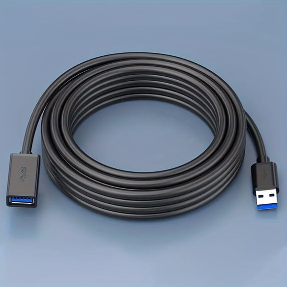 USB 3.0 Extension Cable High-Speed Data for Phones, U Disks, Mouse, Keyboard Charging, 59.06in (4.92ft), Black
