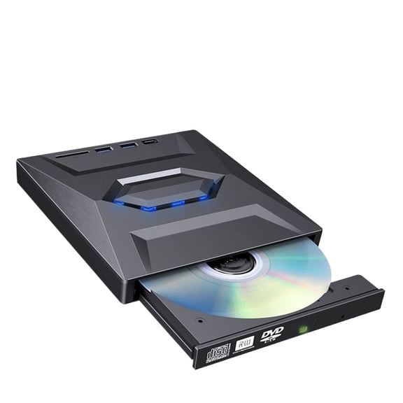 USB 3.0 External Bluray Player 7-in-1 Multifunctional DVD BD CD Bluray Burner SD TF Card Reading ,Easy Connection