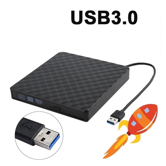 USB 3.0 External DVD Burner Writer Recorder DVD RW Optical Drive CD/DVD ROM Player OS ABS Plastic Material ,Easy to Install