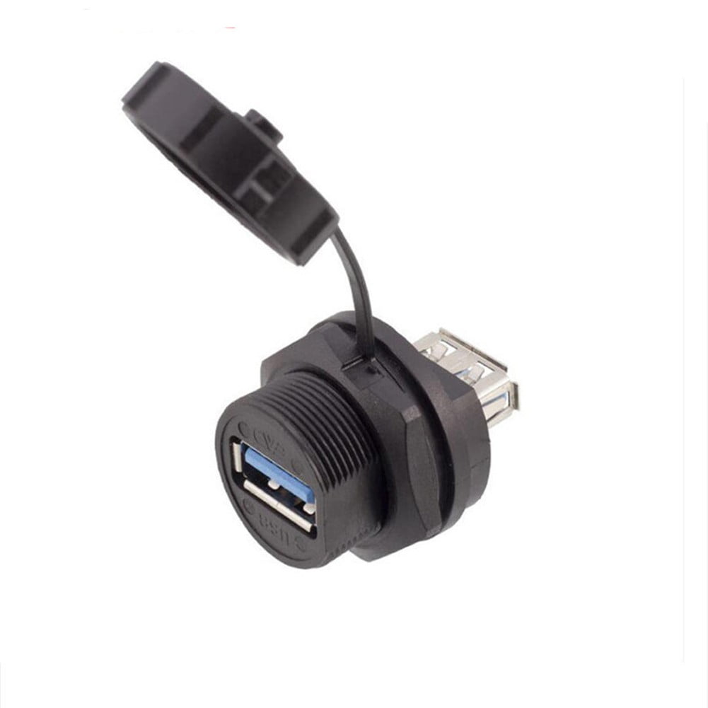 Waterproof Usb Port USB 2.0 / 3.0 Female Panel Mount Adapter With ...