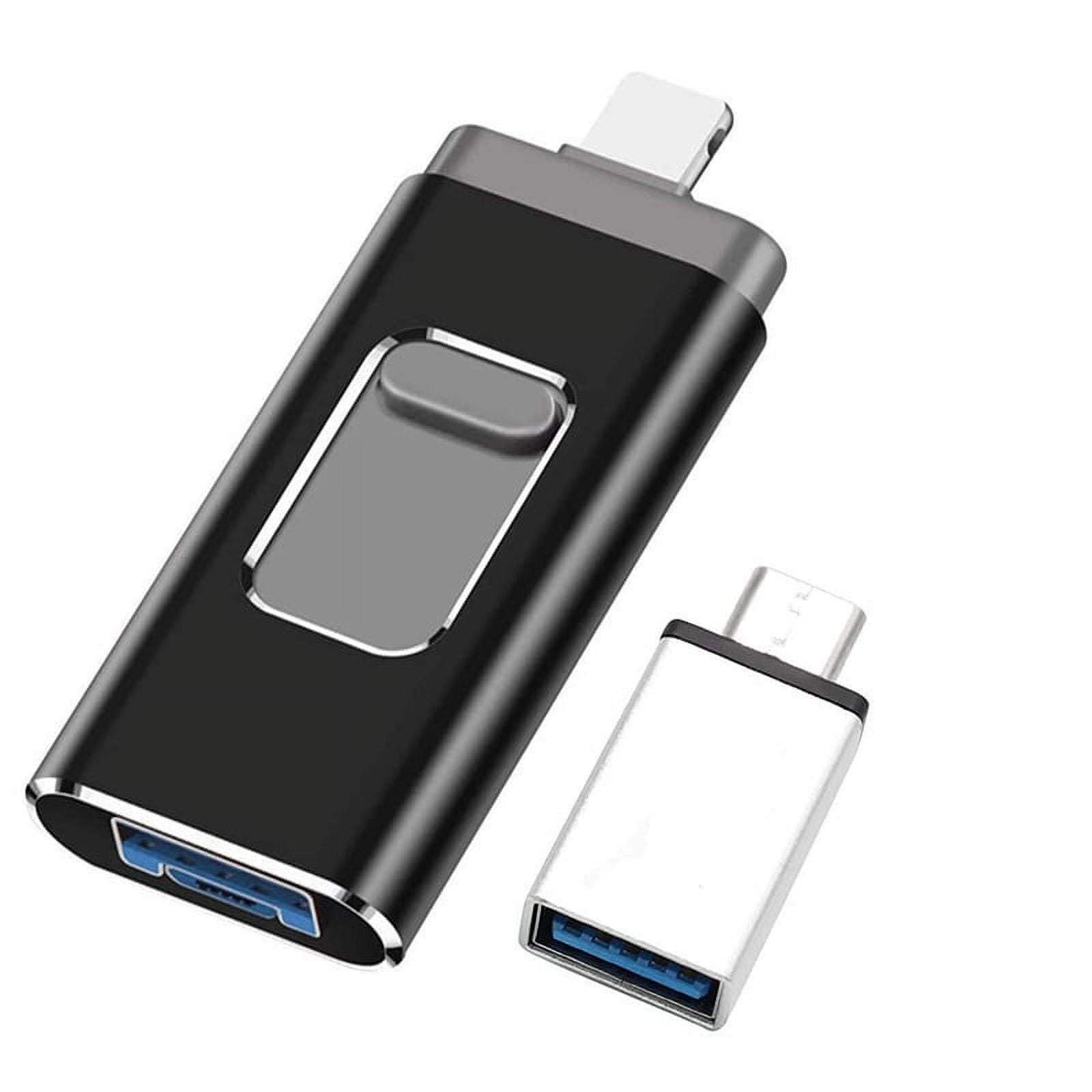 USB 3.0 Flash Drive, 4 in 1 Function, 64G Memory Photo Stick, Expansion Memory for USB/Android