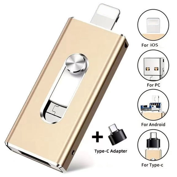 USB Flash Drive 256GB,RIMZNG 3-In-1  Memory Stick for iphone USB External Storage,USB 3.0 IOS Memory Stick for iPhone / iPad / Android / Computer