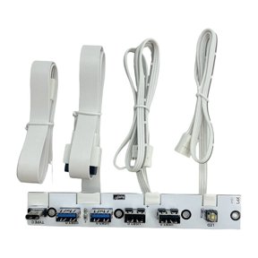 USB 3.0 Front Panel IO Panel 2-Port USB3.0+2-Port USB2.0+1-Port TYPE-C 20G+LED Switch for Desktop Computer Chassis White