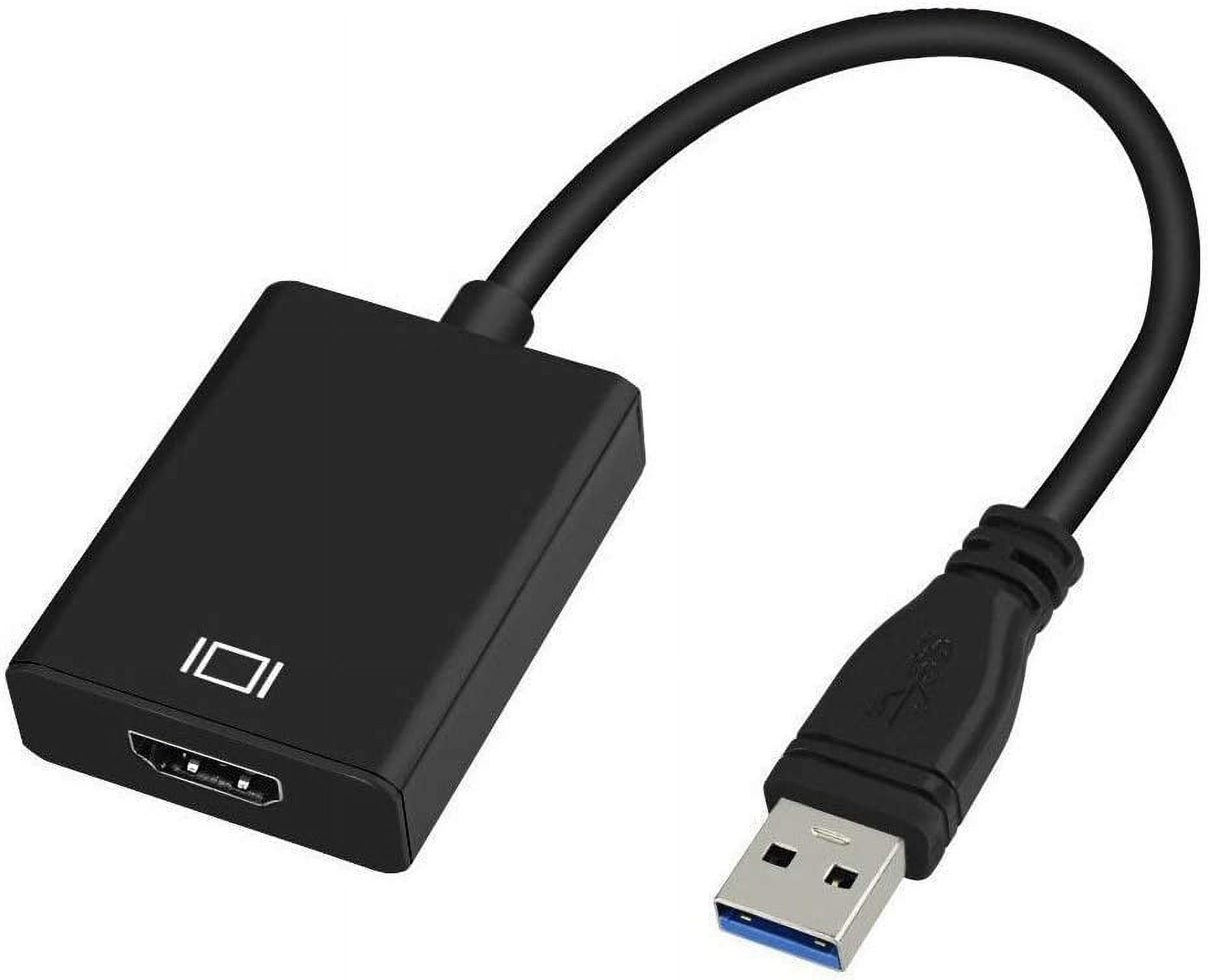 USB 3.0 to HDMI Adapter, USB 3.0/2.0 to HDMI Converter 1080P Full HD (Male  to Female) with Audio for Laptop HDTV Projector Compatible with Windows XP  7/8/8.1/10 