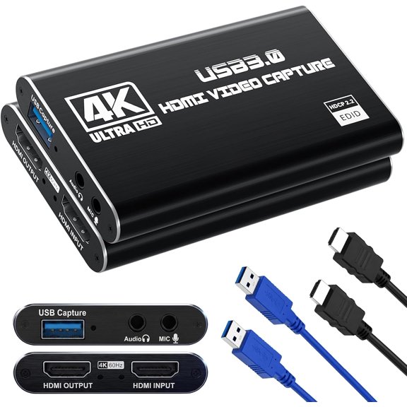 USB 3.0 HDMI Capture Card, 1080P 60FPS & 2K30 Video Capture Device