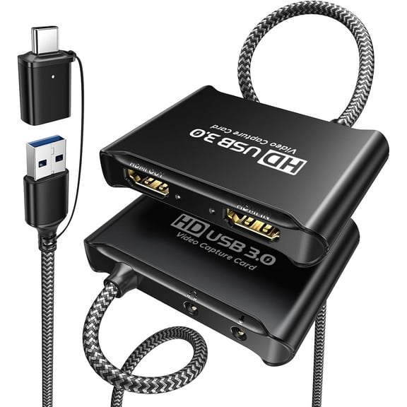 USB 3.0 HDMI Video Capture Card, 4K Passthrough, HD 1080P60 Output
