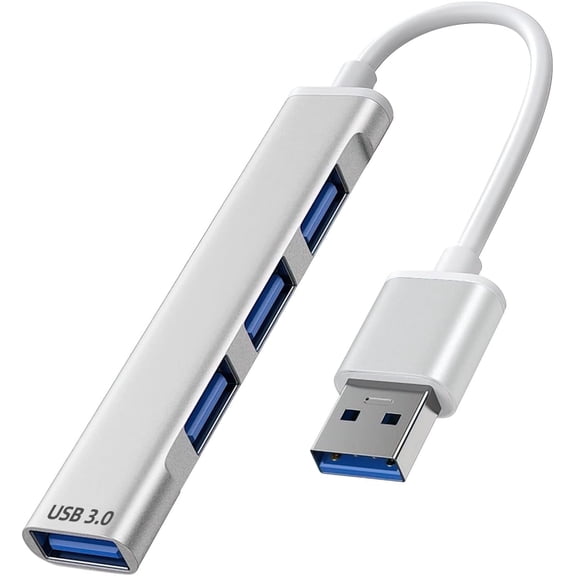 USB 3.0 Hub, 4-Port Hub Splitter Expander for Laptop, Xbox, Flash Drive, HDD, Console, Printer, Camera, Keyborad, Mouse and More