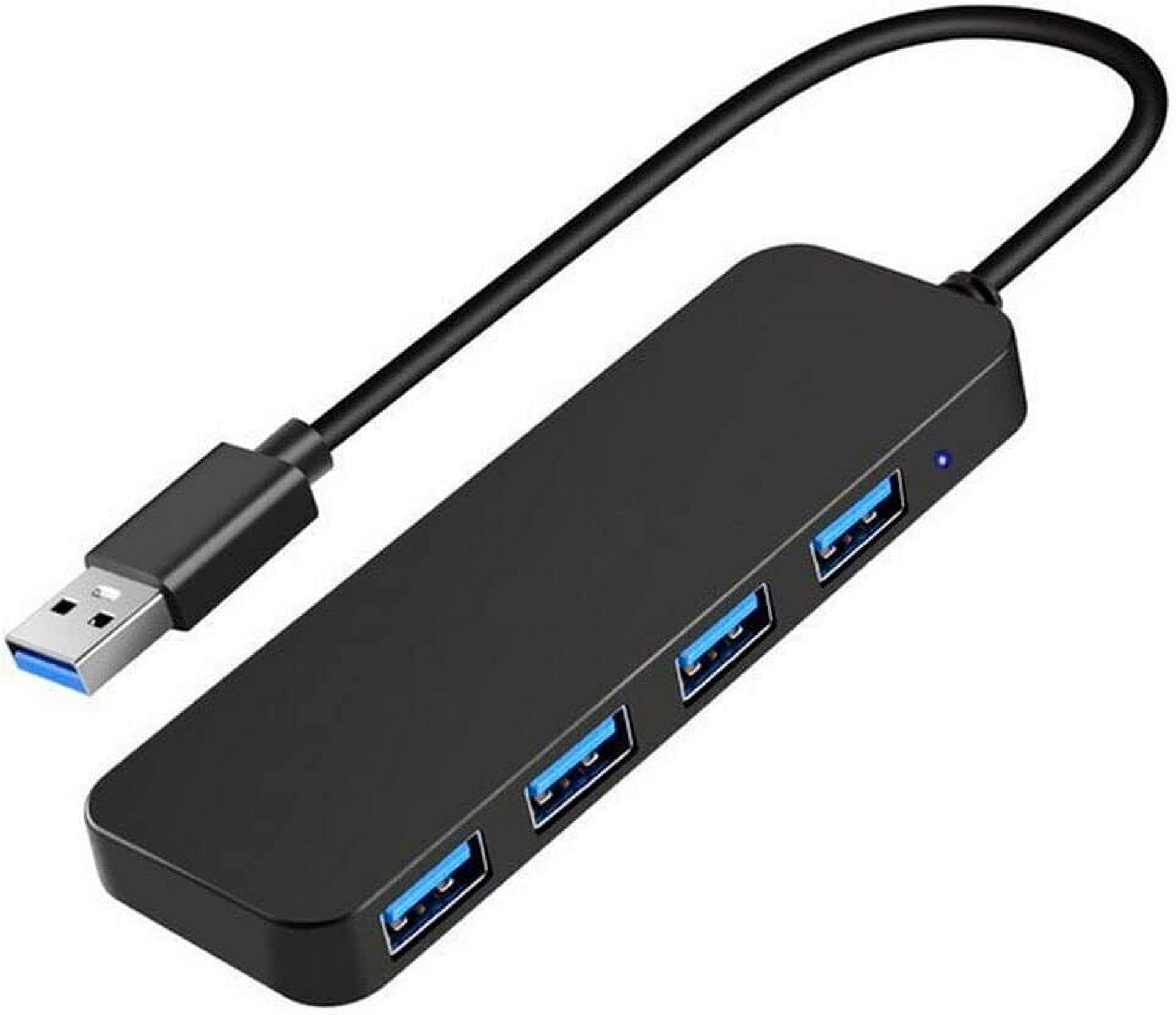 USB Hub 3.0 Splitter,7 Port USB Data Hub with Individual On/Off Switches  and Lights for Laptop, PC, Computer, Mobile HDD, Flash Drive and More