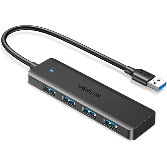 USB 3.0 Hub, 4 Ports A Splitter Ultra-Slim Expander for Mouse, Keyboard, Flash Drive, U Disk, Printer Compatible with Laptop, Desktop PC, Xbox, PS5, and More