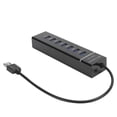 thumbnail image 1 of USB 3.0 Hub 7Port Splitter with Blue LED Indicator High Speed 5Gbps BYLP107 DC 5V, 1 of 8