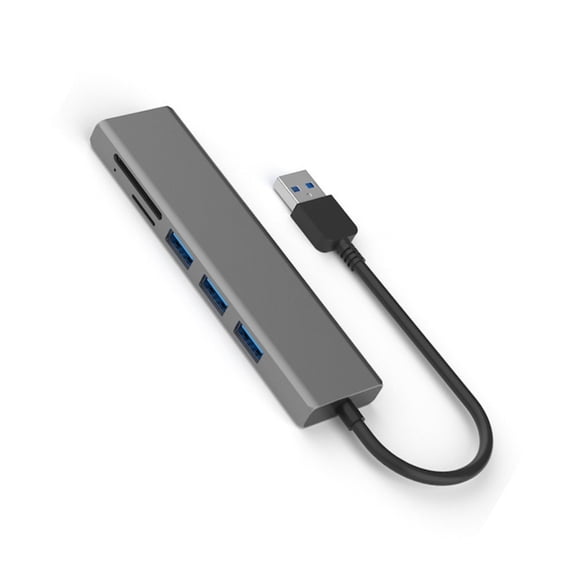 USB 3.0 Hub Aluminum 4 Port Extender Portable USB Hub Easy Carry for Laptop & PC