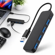 4-Port USB 3.0 Hub, High-Speed USB Splitter, USB C Hub Docking Station for Laptop, PC, Xbox, Printer, Camera, and More - USB Expansion Docking Station for Data Transfer and Peripheral Connection