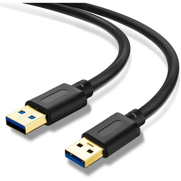 USB 3.0 A To A Male Cable 3Ft,USB To USB Cable USB Male To Male Cable USB Cord with Gold-Plated Connector for Hard Drive Enclosures, DVD Player, Laptop Cooler