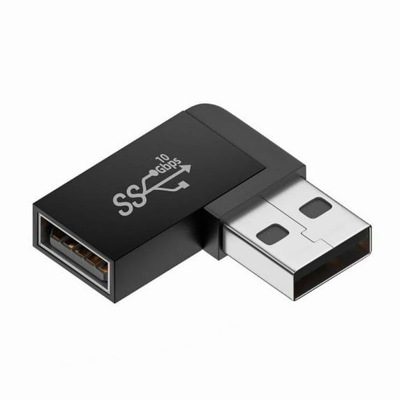 USB 3.0 Male to Female 90 Degree Right Angle Extension Adapter USB Upward