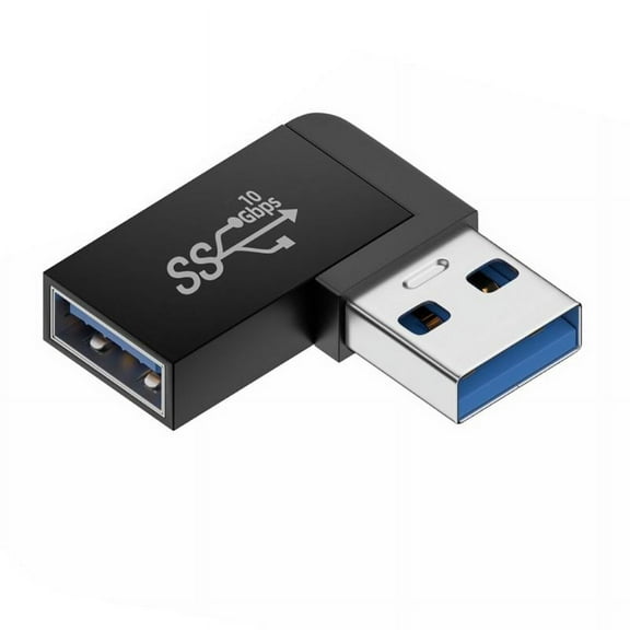 USB 3.0 Male to Female 90 Degree Right Angle Extension Adapter USB Upward