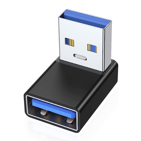 USB 3.0 Right Angle Connector Type-A Male to Female 90 Degree Extension Adapter V6E5