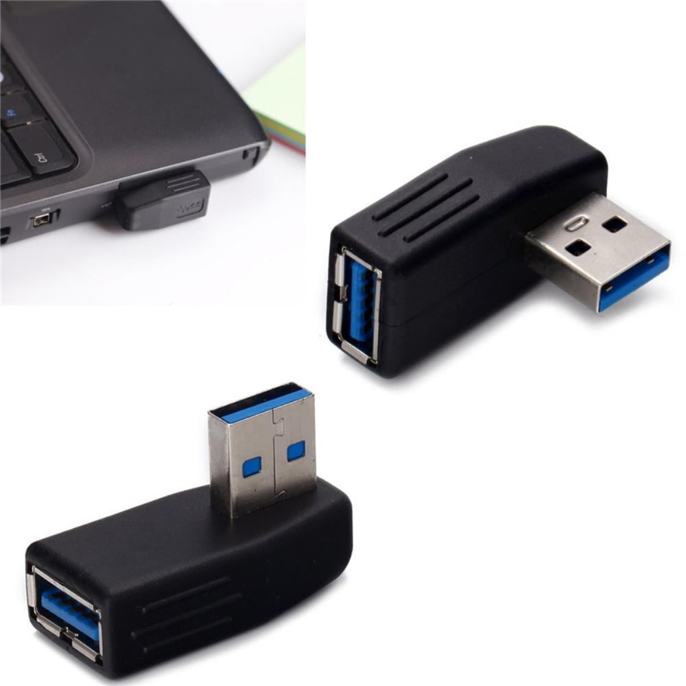 USB 3.0 Right Angle Connector Type-A Male to USB3.0 Female 90 Degree ...