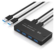 USB 3.0 Shared Hub for 2 Computers, 4-Port Switch for Mouse Keyboard
