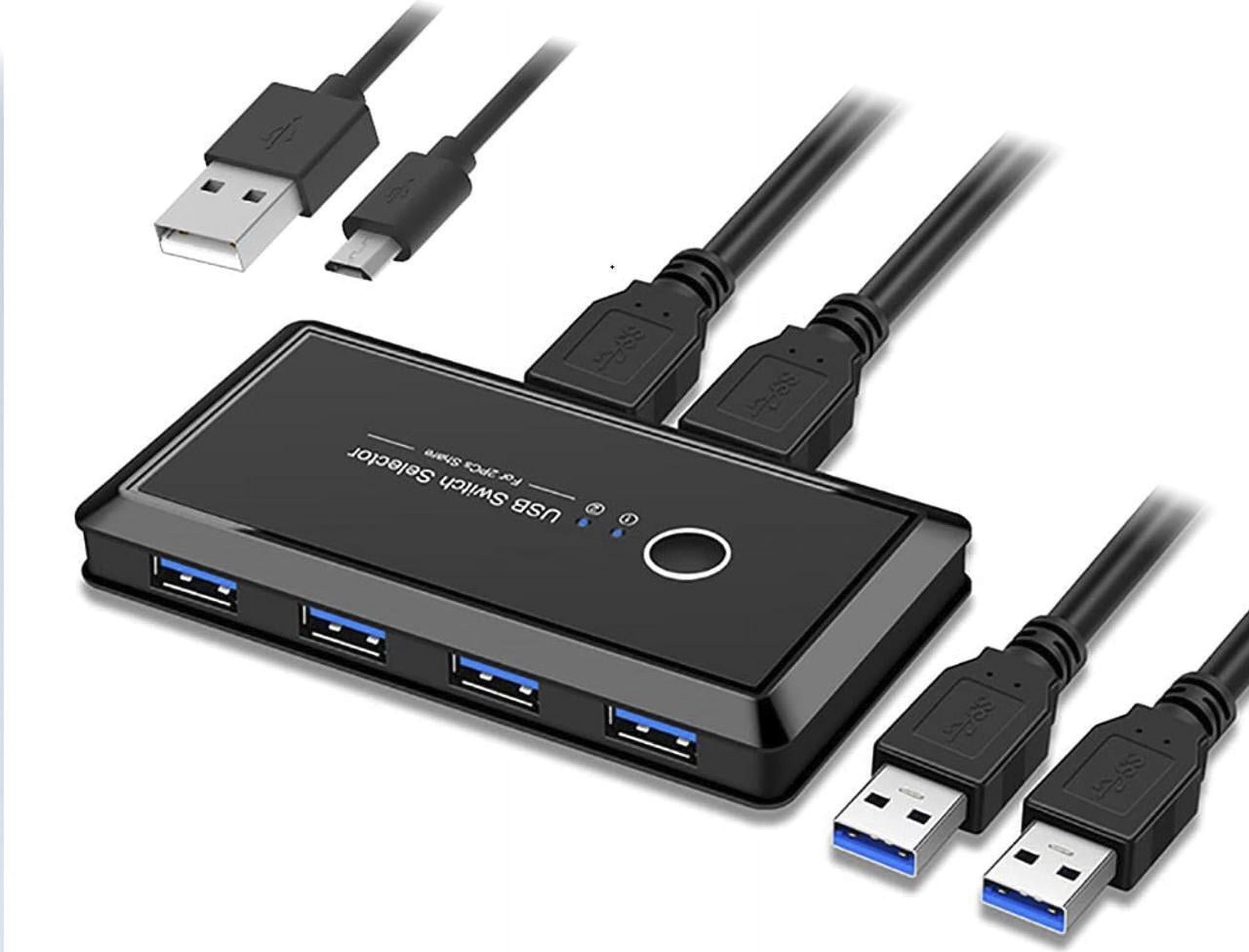 Giizhmy USB 3.0 Sharing Switch Selector 4 Port 2 Computers with One ...