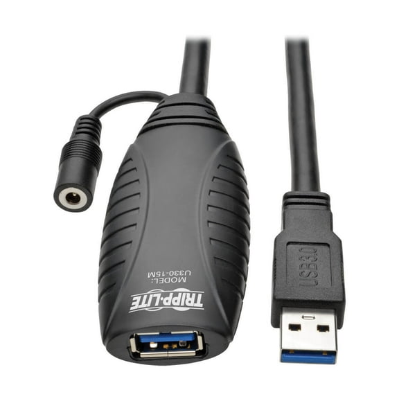 USB 3.0 SuperSpeed Active Extension Repeater Cable (USB-A M/F), 15 m (49 ft.)