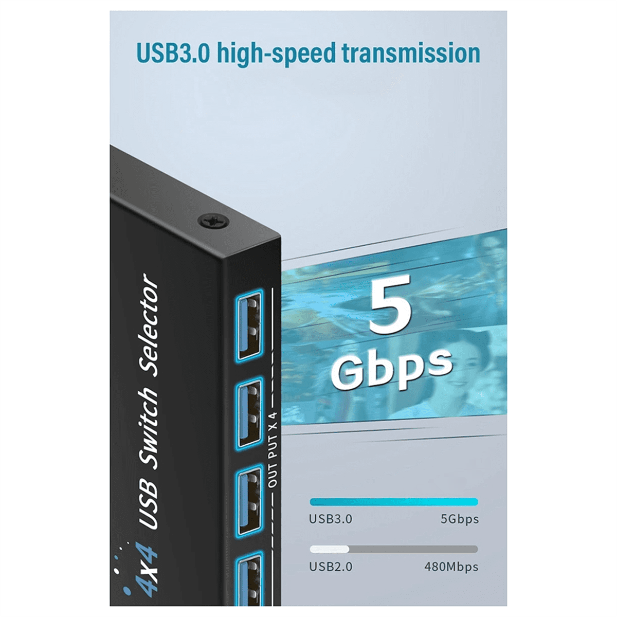 USB 3.0 Switch KM Selector 4 Computer Laptop PC Host - Walmart.com
