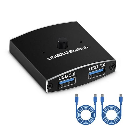 USB 3.0 Switch Selector KVM Switch 5Gbps 2-in-1 Out Sharer 3.0 USB Two-Way P0X4