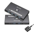 thumbnail image 1 of USB 3.0 Switcher 2 Computers, USB-A & USB-C Switch Selector 2 PC Share 4 USB Devices, with Desktop Controller & USB 3.0 Cable, 1 of 7