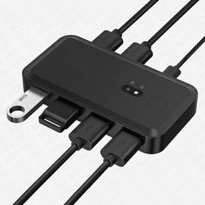 USB 3.0 Switcher KM Switch Selector KVM Hub Docking Station 2 Computer Laptop PC Desktop Accessories Share Printer Keyboard