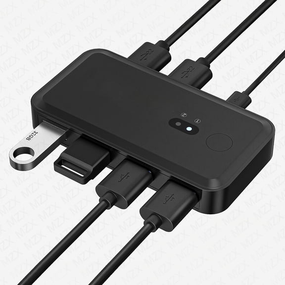 USB 3.0 Switcher KM Switch Selector KVM Hub Docking Station 2 Computer Laptop PC Desktop Accessories Share Printer Keyboard