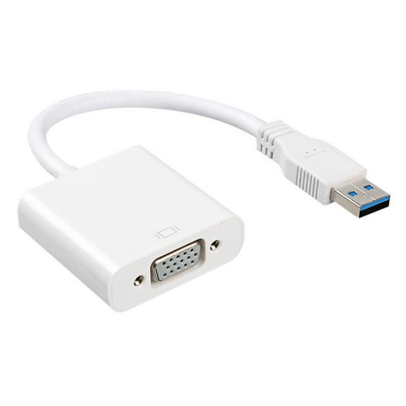 VGA Adapter External USB 3.0 to VGA Video Cable Multi Display Converter for Win 7/8/10 Desktop Laptop PC Monitor