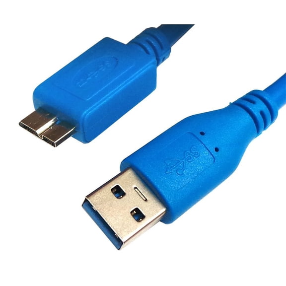 USB 3.0 Type A Male to Micro B Male (3ft) - Blue