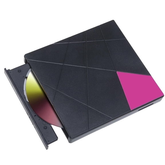 USB 3.0 Type C External CD DVD Drive Dual Port DVD-RW Player Portable Optical Drive Burner - Portable & Quiet