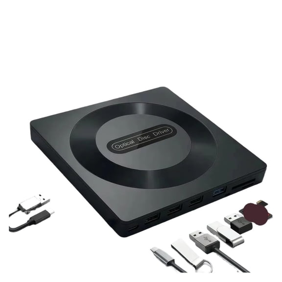 USB 3.0 Type C External Optical Drive CD DVD RW Super Drive for Laptop Notebook DVD Writer ,Easy Connection