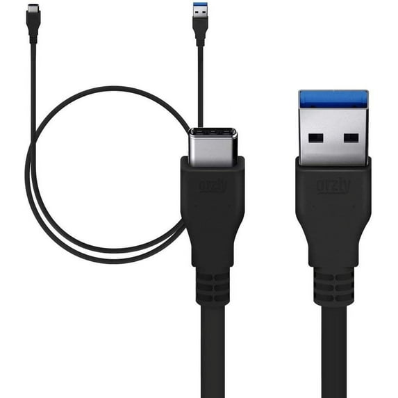 USB 3.0 Type-C FAST Charging and Data Cable Compatible with Media Logitech Keyboards! (18W Black 1M 3.2ft)