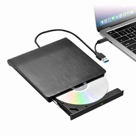 USB 3.0 USB C External CD/DVD RW Drive Read Burner Portable DVD Player Optical Drives for Laptop PC ,Broad System Compatibility
