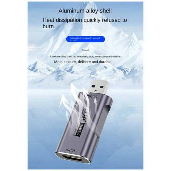 USB 3.0 Video Capture Board Game Stream Collector Record for Camera TV Box HD Recording Game Collector