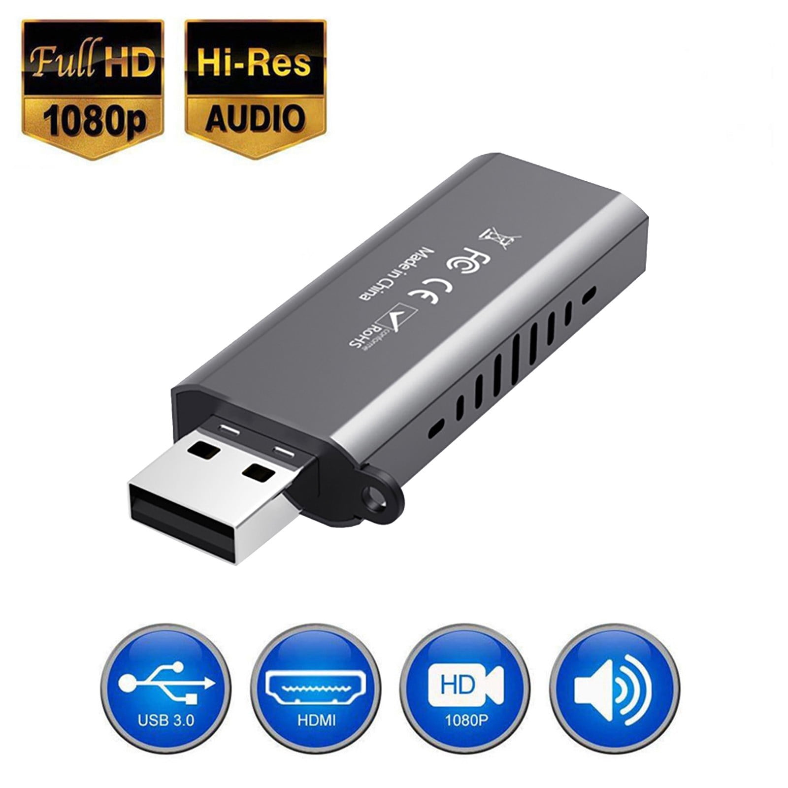 USB 3.0 Video Card 1080P Recorder Game/Video Live Streaming Ps3 A to C