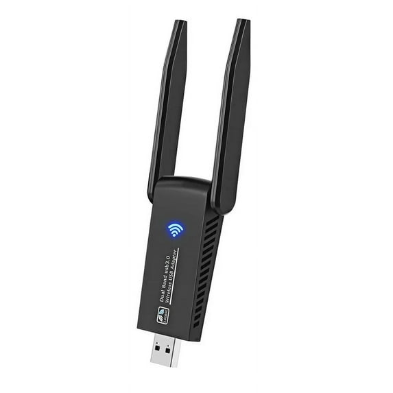 Black USB 3.0 WiFi Adapter 1200Mbps 802.11 Ac Wireless Network Card WiFi Wireless Network Card with Rotatable Antenna for PC Computer