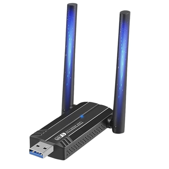 USB 3.0 WiFi Adapter for Desktop PC,1300Mbps Dual 5Dbi Antennas 2.4&5.0GHz 802.11AC USB 3.0 WiFi Adapter Support for Windows Vista/XP/Win7/8/10/11, Linux OS, MAC OS 10.9-10.15