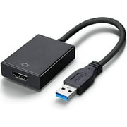 USB 3.0 to HDMI Adapter with Chip,USB External Video Card ONLY Compatible with Windows 10/8.1/7/XP, Support 2K and 1080P, Black