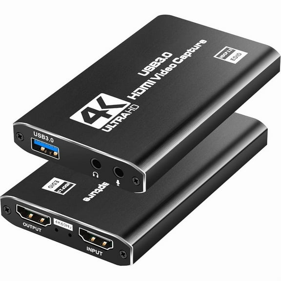 USB 3.0 to HD Game Capture Card, HD Capture Card 4K Ultra HD HD to USB 3.0 Record via DSLR Camera for HDTV PS4, Switch, Xbox One Xbox 360, etc