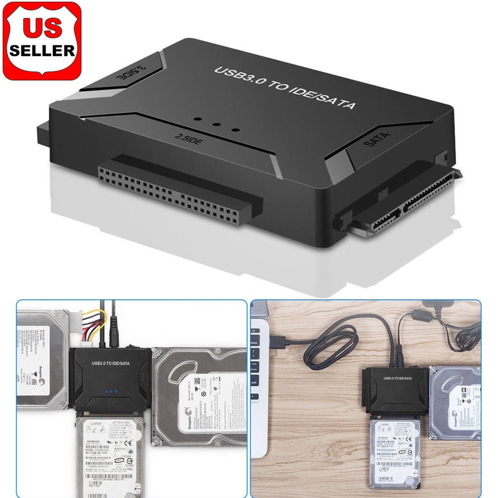 USB 3.0 to IDE & SATA Converter External Hard Drive Adapter Kit 2.5"/3.5" Cable Walmart.com