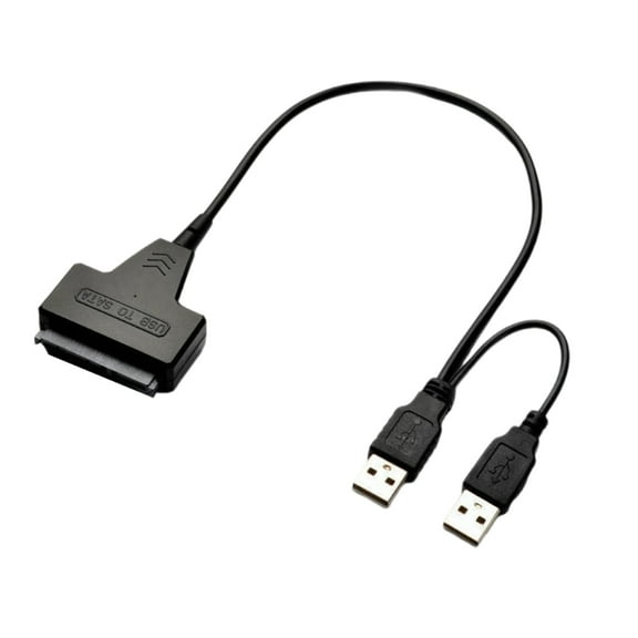 USB 3.0 to SATA Adapter Cable for 2.5 Inch SSD/HDD, High Speed Data Transfer with Dual USB Ports and LED Activity Indicator