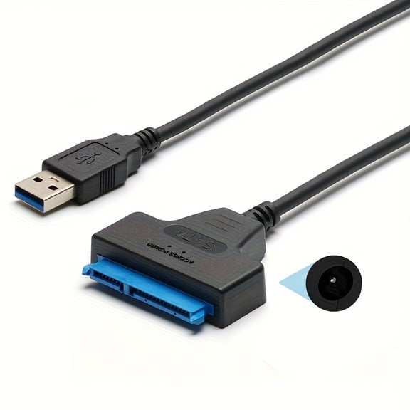 USB 3.0 to SATA Cable  for 2.5-inch External HDD/SSD, SATA III Adapter, Up to 6 Gbps, Black