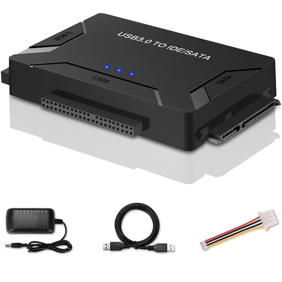 USB 3.0 to SATA/IDE Adapter, Bailink External Hard Drive Reader Ultra Recovery Converter Compatible with 2.5/3.5in HDD/SSD DVD Optical Drive