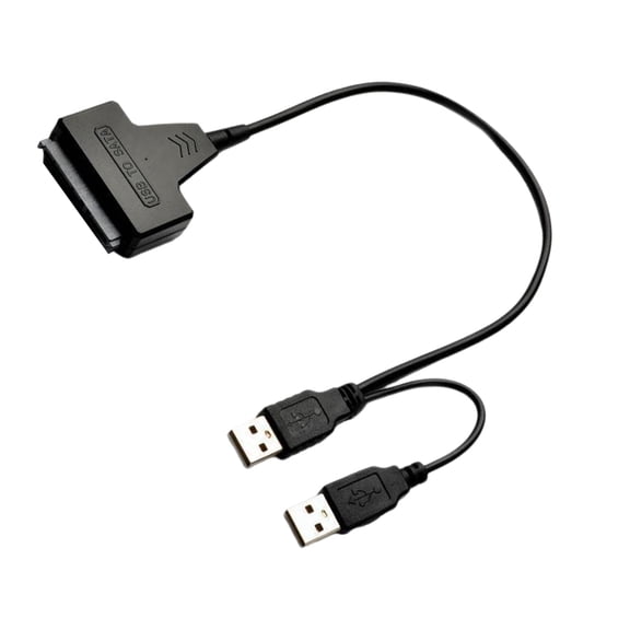 USB 3.0 to SATAs Adapter Cable for 2.5inch SSDs/HDD, Fast Speed Data Transfer with Two USB Port and LED Activity Indicator