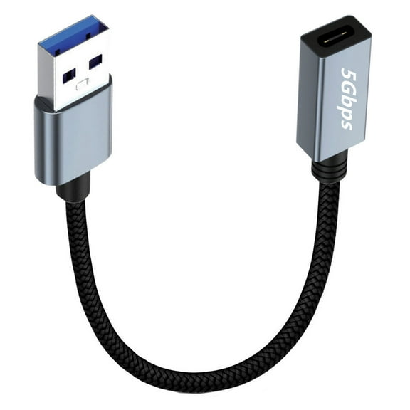 USB 3.0 to Type-C Adapter Cable Support 5Gbps Data Transfer and Power Charging USB A Male to USB C Female Charging Cable