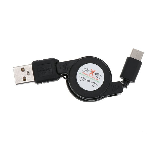 USB 3.1 Charging Cable Retractable Type-C Fast Charging Cord Portable High Charger Cable for  Phones (Black)