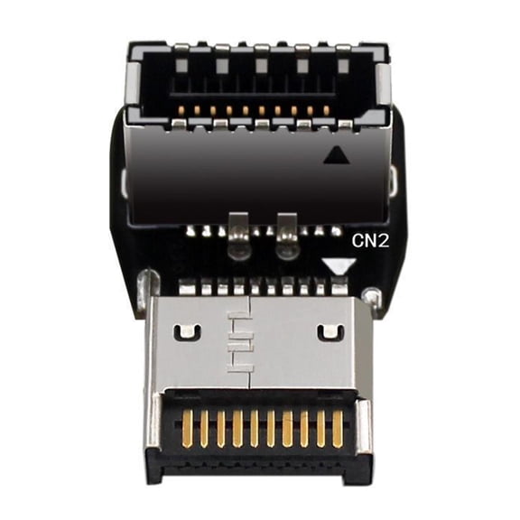 USB 3.1 Front Panel Type E Adapter, 90 Degree Steering Elbow, Compact ,Easy to Use Professional Small for Computer PC , Style B