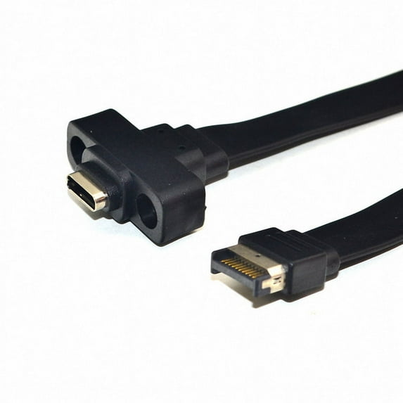 USB 3.1 Front Panel Type E Male To USB-C Type C Expansion Cable Computer Motherboard Connector Wire Cord Line, 80Cm